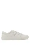 Fendi White Leather Domino Sneakers In White