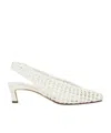 Fendi Scarpe Con Tacco In Pelle Bianca Donna In White