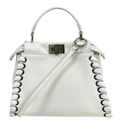 Pre-owned Fendi White Leather Shoulder Bag ()