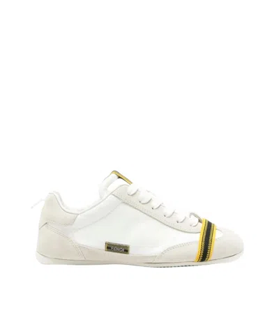 Fendi White Logo Wrap Sneakers