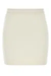 Fendi White Cashmere Blend Mini Skirt In White