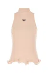 Fendi Light Pink Cotton Tank Top In Pink