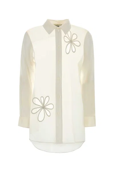 Fendi Lightweight Knit Shirt For Women In White