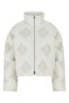 Fendi White Polyester Down Jacket In Off White