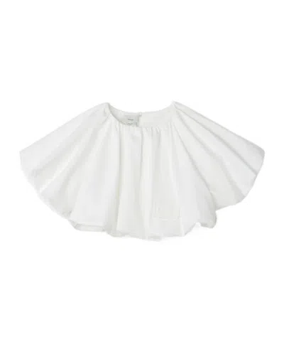 Fendi Kids' White Poplin Crop Top