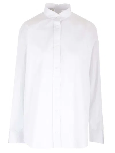 Fendi Poplin Cotton Shirt In White