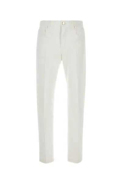Fendi White Selleria Jeans