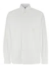 Fendi Crest Embroidered Button-up Shirt In White