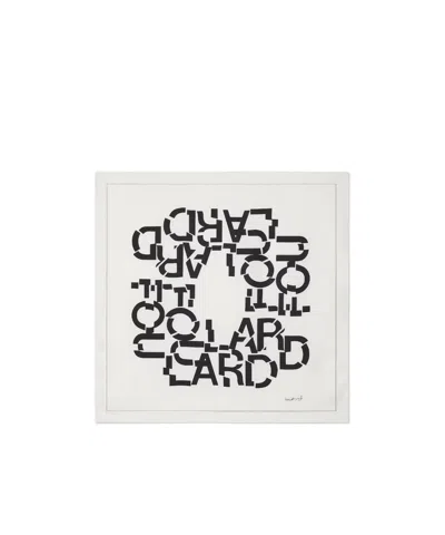 Fendi White Silk Double-sided Foulard With Print