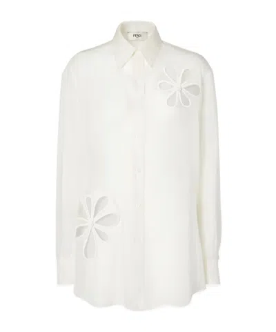 Fendi White Silk Organza Shirt