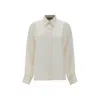 Fendi White Silk Pattern Shirt In Neutral