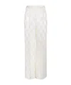 Fendi Silk And Viscose Pants In White