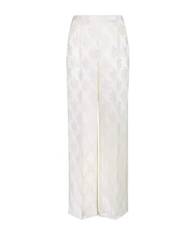 FENDI FENDI FLORAL MOTIF WIDE-LEG TROUSER