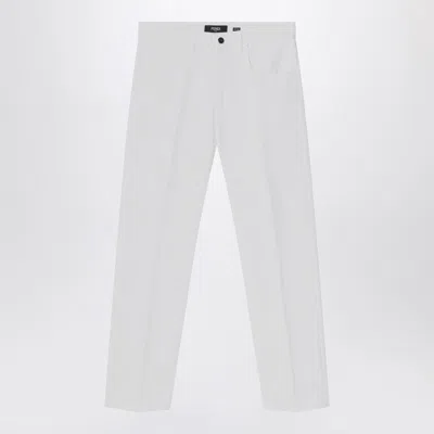 Fendi White Straight Jeans In Orange