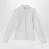Fendi White Striped Cotton Shirt In White