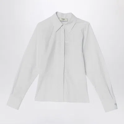 Fendi White Striped Cotton Shirt