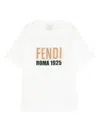 Fendi White T-shirt In Brown