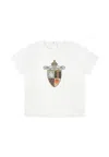 Fendi White T-shirt For Baby Boy With Crest In White