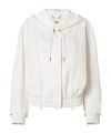 Fendi White Technical Viscose Bomber Jacket In White
