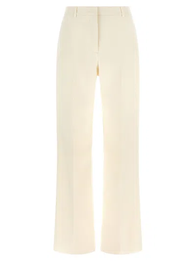 Fendi Virgin Wool Straight Pants In White
