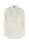 Fendi White Viscose Blend Shirt In Neutral
