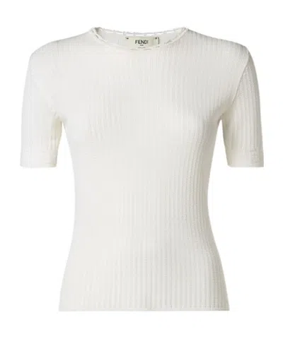 Fendi White Viscose Sweater