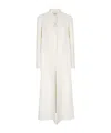 Fendi Mantel Long Sleeved Midi Coat In White