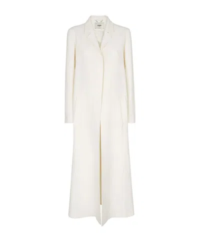 FENDI FENDI CONCEALED FASTEN LONG COAT