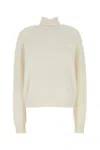 Fendi Maglione In Misto Cashmere Bianco Donna In White