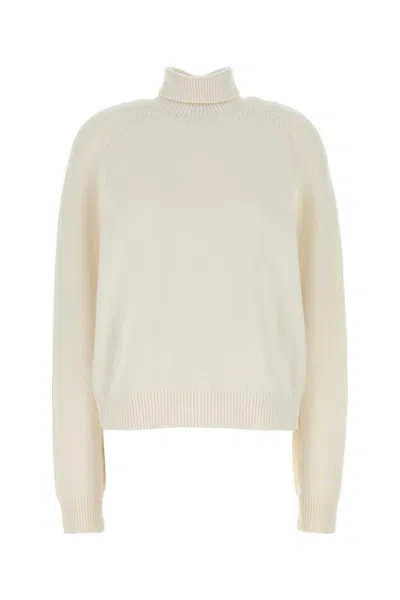 FENDI WHITE WOOL BLEND SWEATER