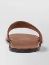 Fendi Wide Band Leather Slides