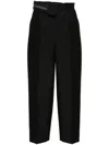Fendi Women's Wool Carrot-fit Trousers In Black