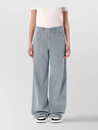 Fendi Wide Leg Denim Trousers