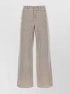 Fendi Wide Leg Denim Trousers With Multiple Pockets