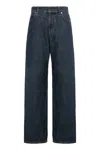 Fendi Wide Leg Jeans With 5 Pockets In Blue
