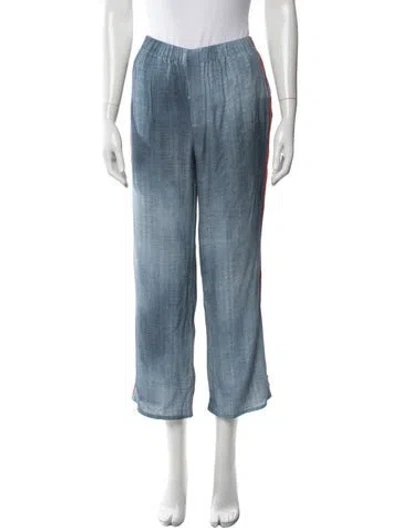 Pre-owned Fendi Wide Leg Pants In Blue