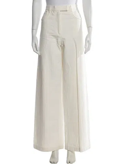 Pre-owned Fendi Wide Leg Pants In Neutral