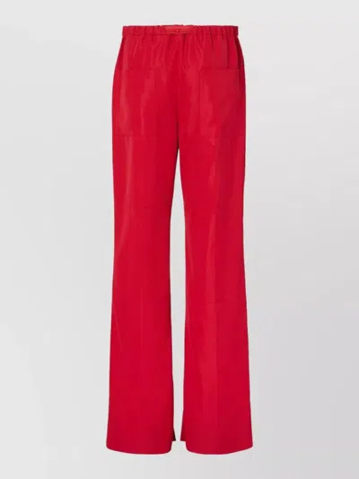 Fendi Wide Leg Pants Patch Pockets Detail In Multi