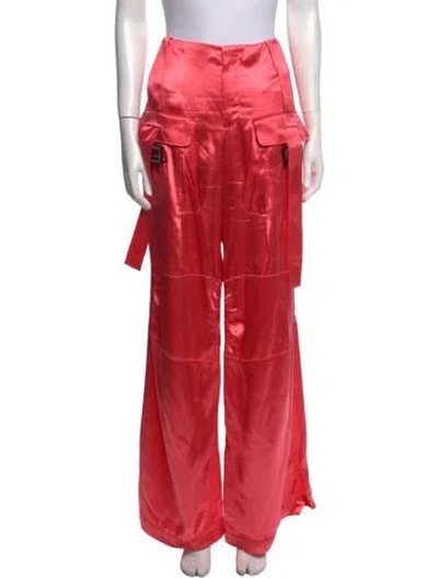 Pre-owned Fendi Wide Leg Pants In Red