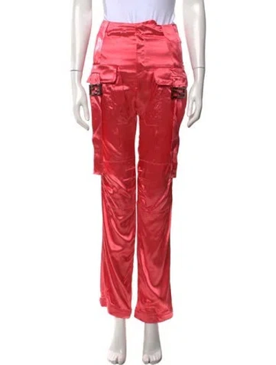 Pre-owned Fendi Wide Leg Pants In Red