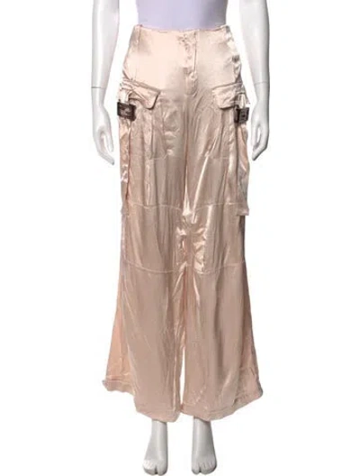Pre-owned Fendi Wide Leg Pants W/ Tags In Pink