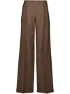 Fendi Wide-leg Tailored Trousers In Brown