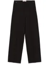 Fendi Wide Leg Wool Trousers In Purple