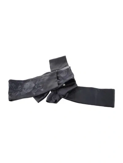 Pre-owned Fendi Wide Satin Waist Belt In Blue