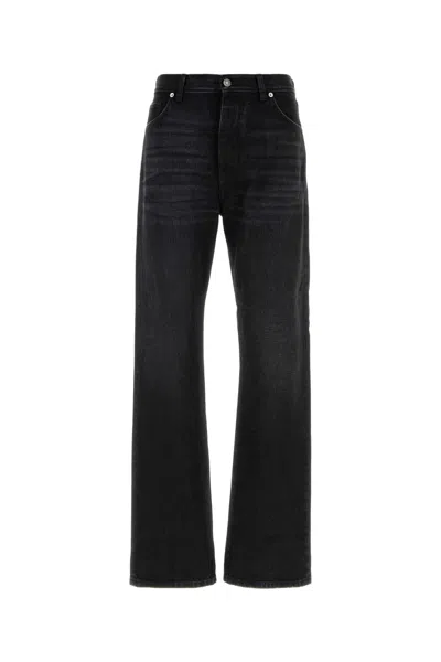 Fendi Wide-leg Denim Jeans In Black
