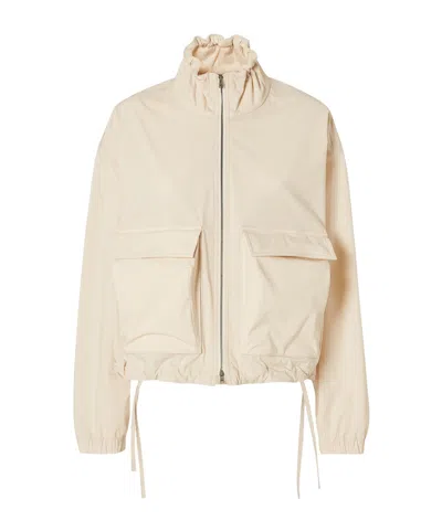 Fendi Windbreaker In Beige Technical Cotton
