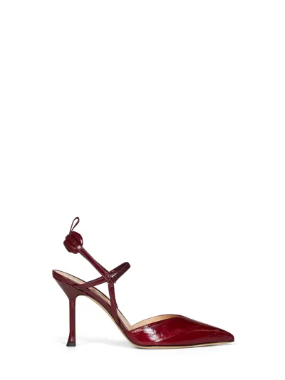 Fendi Wine And Burgundy Very Colibrì Slingback Pumps