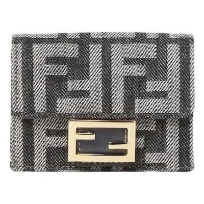 Fendi (wmns)  Fw25 Baguette Tri-fold Wallet 'grey' In Gray