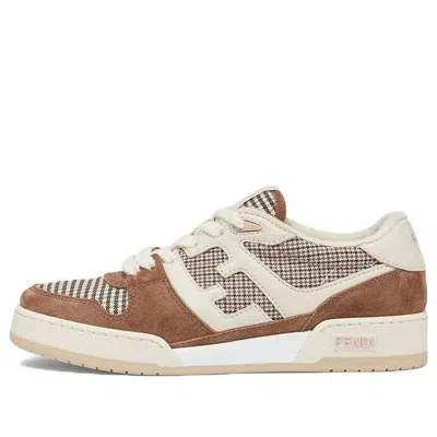Fendi (wmns)  Match Low Top 'cream Brown Houndstooth'