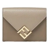 Fendi Diamonds Medium Two-color Wallet In Gray